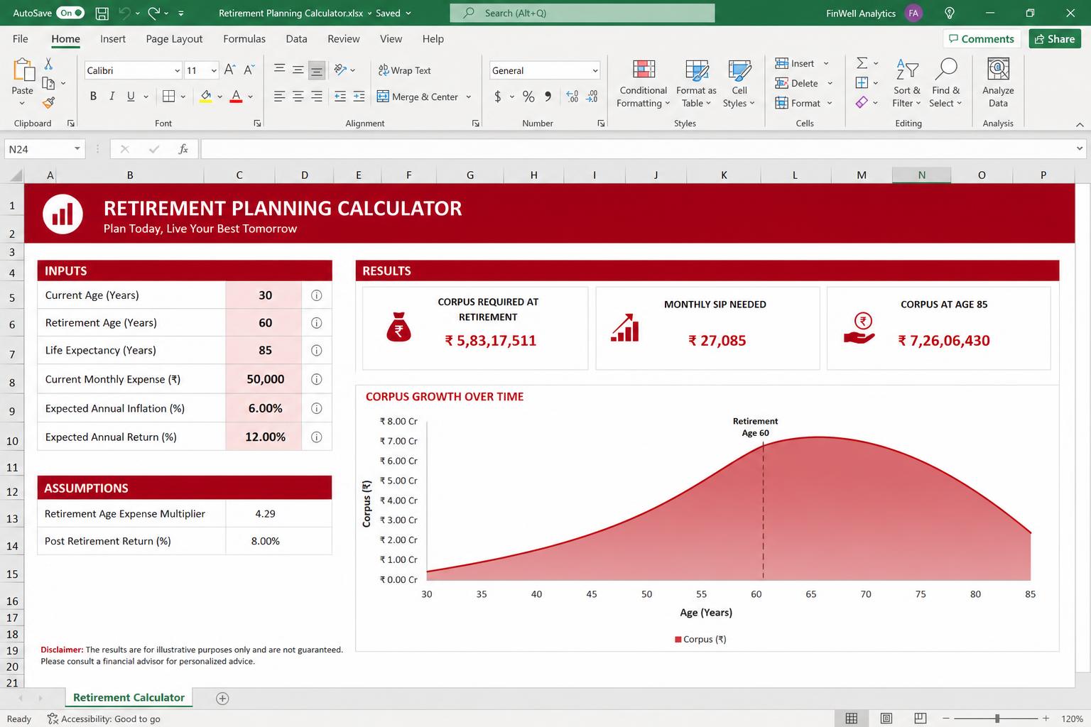 Retirement Planning Calculator
